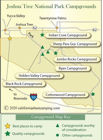 Joshua Tree National Park Camping Map