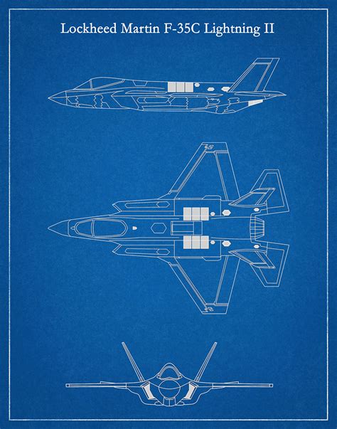 Lockheed Martin F-35 Lightning II Drawing F-35C Aircraft | Etsy Australia