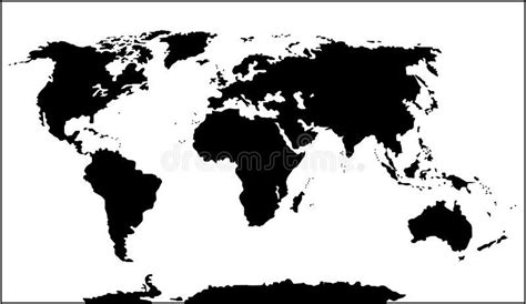 a black and white map of the world