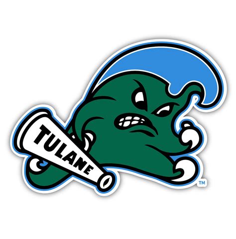 Tulane University Green Wave Vinyl Mascot Decal Sticker | Etsy