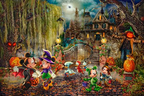 Disney Mickey and Minnie Halloween Fun by Thomas Kinkade Studios – CV Art and Frame