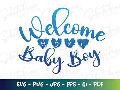 Welcome Home Baby Boy SVG, Cute Baby Boy SVG, Baby Boy Shirt Svg, Baby ...