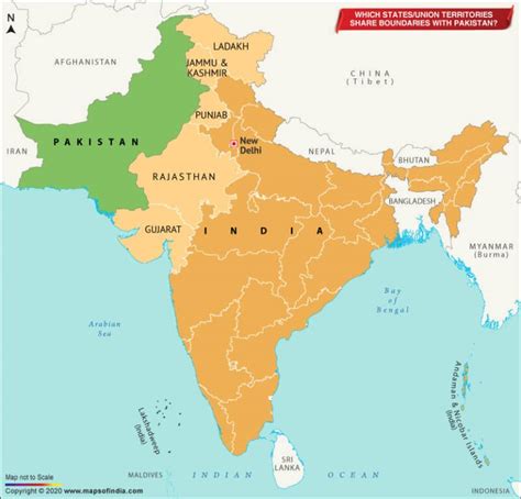 Which States/Union Territories Share Boundaries with Pakistan? - Answers