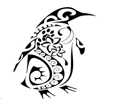 Bonny polynesian-style penguin tattoo design - Tattooimages.biz