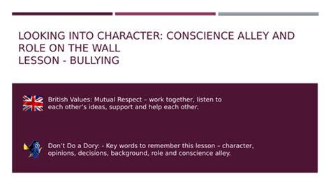 Drama Lesson Bullying, Conscience Alley | Teaching Resources