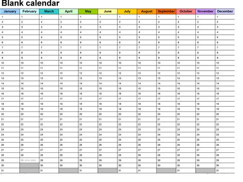 Printable Calendar Year On One Page Calendar Printables Free Templates ...