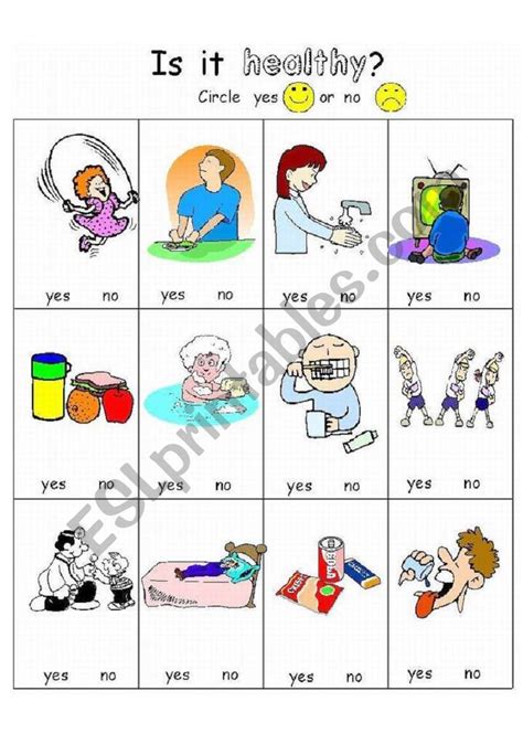 Kids Healthy Habits Worksheet