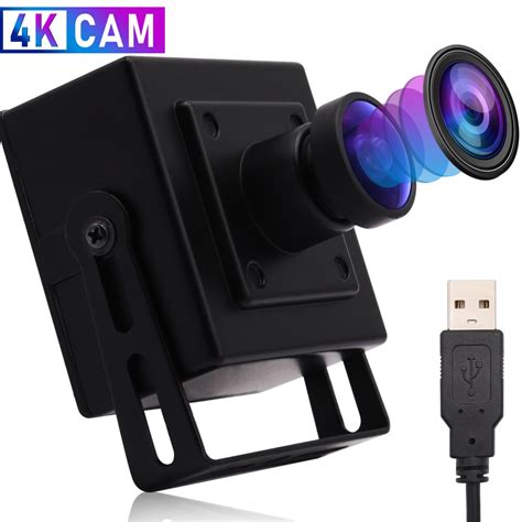 ELP 170 Degree Fisheye 4K USB Webcam MJPEG 30fps 3840x2160 Mini CMOS ...