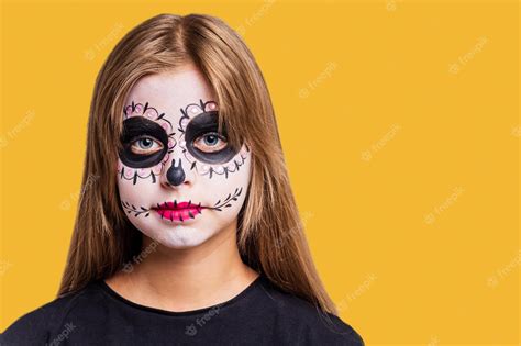 Little Girl Skeleton Face Paint