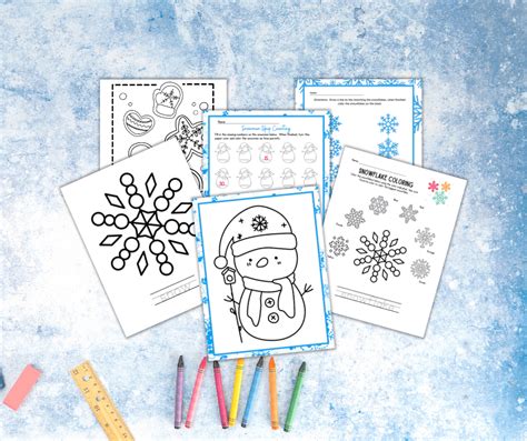 10 Free Snowflake and Snowman Coloring Pages