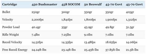 450 Bushmaster vs 458 SOCOM vs 50 Beowulf: Battle Of The Big Bore AR ...