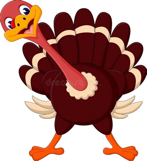 Cute Cartoon turkey stock vector. Illustration of farm - 62048458