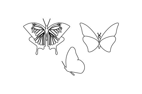 Outline Butterfly Tattoo Design Gráfico por tristaartstudio · Creative Fabrica
