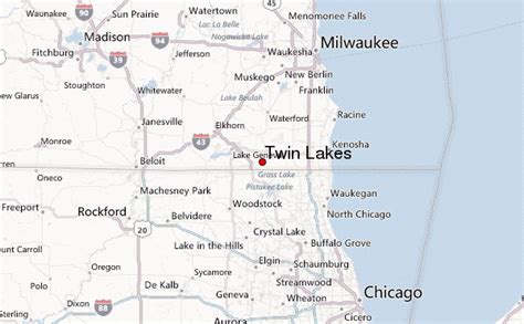 Twin Lakes Wisconsin Map