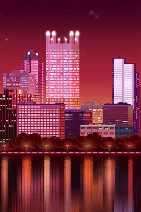 Pixel city by Ergo.Srg on Pixel Aesthetic | Pixel art, Art wallpaper