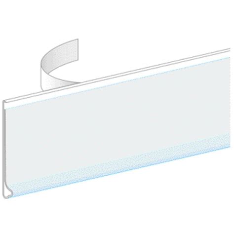 ClearVision® White PVC Economy Label Holders With Adhesive 1 1/4"H x 47 7/8"L