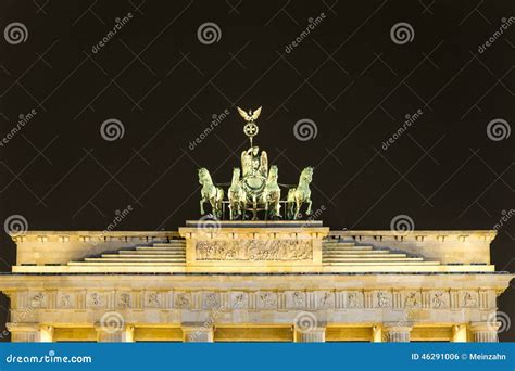 Quadriga on Top of the Brandenburg Gate Stock Photo - Image of capital ...