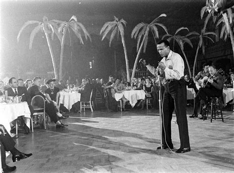 Harry Belafonte playing the Cocoanut Grove nightclub at the Ambassador Hotel, Wilshire Blvd, Los ...