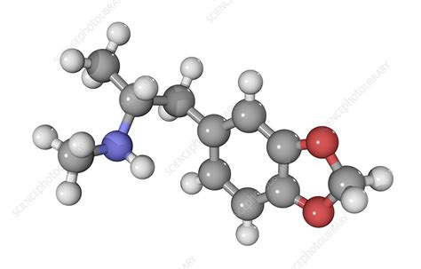 MDMA drug molecule - Stock Image - F003/0310 - Science Photo Library