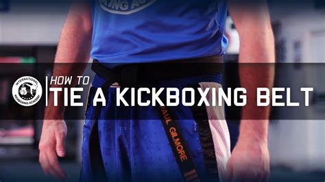 How to Tie A Kickboxing Belt - YouTube