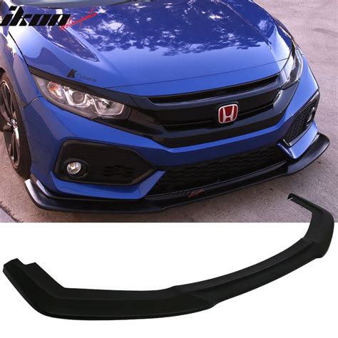 Compatible with 17-20 Honda Civic Hatchback 5Dr Sport GT Style Front Bumper Lip - PU - Walmart.com