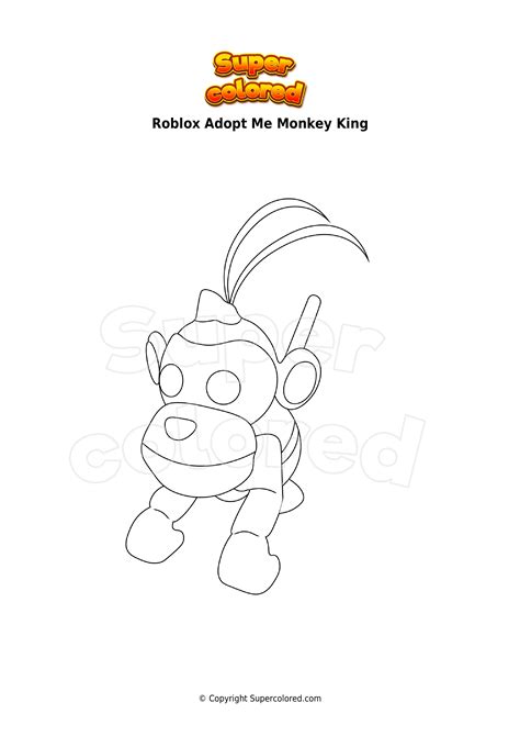 Coloring page Roblox Adopt Me Monkey King - Supercolored.com