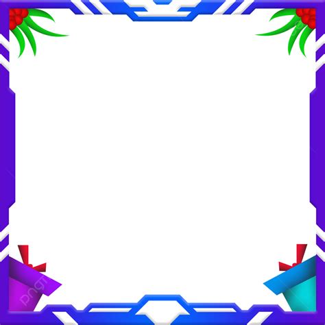 Christmas Stream Overlay Square Border Webcam Frame Template, Christmas ...