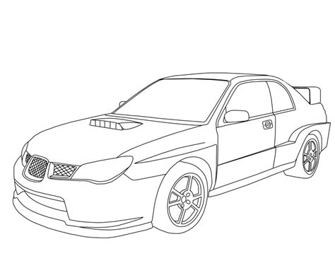 Subaru Wrx Sti Coloring Pages Sketch Coloring Page | Race car coloring ...