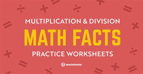 worksheets for basic division facts grades 3 4 - math facts worksheets division bundle 50 per ...