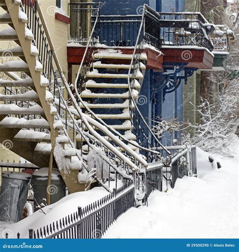 Montreal snow storm stock photo. Image of storm, neighbourhood - 29500290