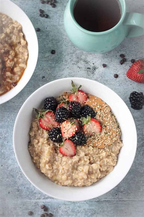 Easy, Sweet, Creamy, Healthy Oatmeal (Dairy Free) ~ Veggie Inspired