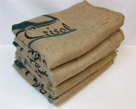 Burlap Coffee Bags 5 Burlap Coffee Sacks Used Coffee by ZoonVanOom