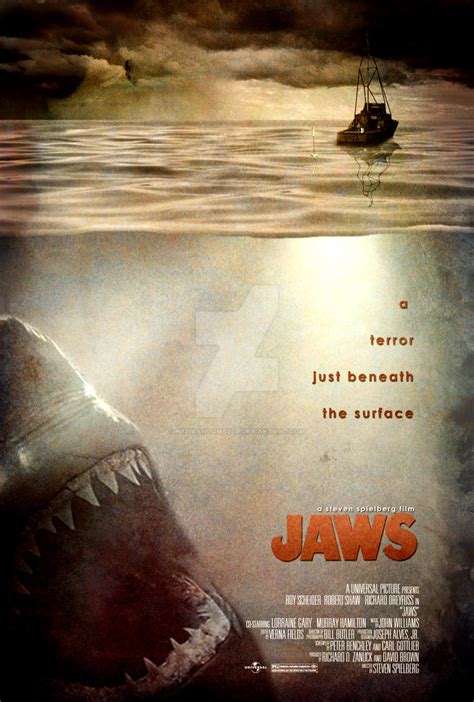 Jaws Movie Poster by NewRandombell on DeviantArt