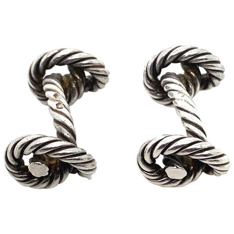 Vintage Hermès Silver Cufflinks, Circa 1950 For Sale at 1stDibs