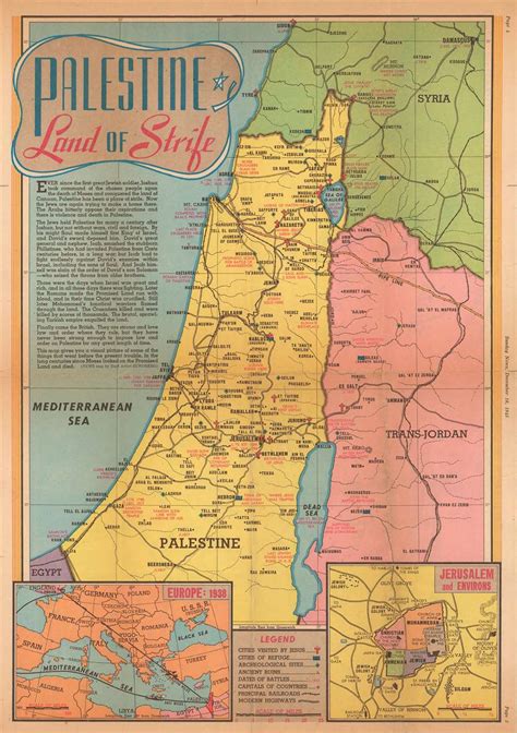 Palestine Land of Strife.: Geographicus Rare Antique Maps