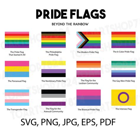 12 LGBTQ Flaggen Pride Printable Cut Dateien, LGBTQ SVG Bundle, Pride ...