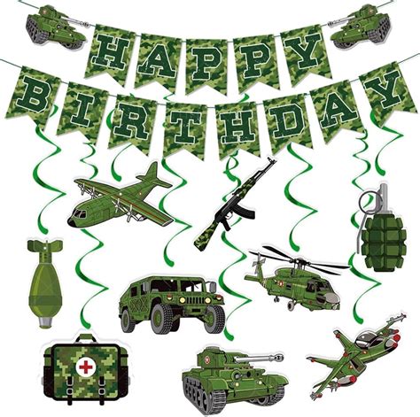 Amazon.com: Army Birthday Party Decorations Camouflage Party Decoration ...