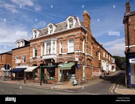 UK Cheshire Tarporley High Street Estate agents office in Victorian ...