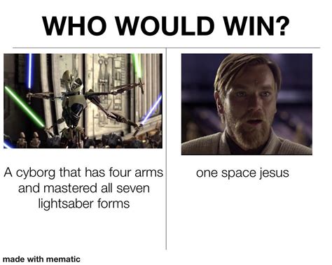 No one can beat the space jesus | /r/PrequelMemes | Prequel Memes | Know Your Meme