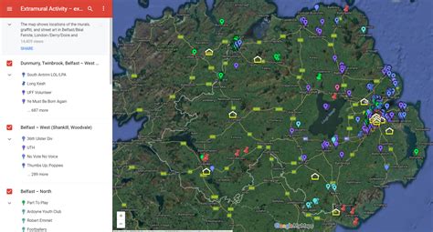 Current Map of Murals in Belfast [1741 × 939] © 2017 Extramural ...