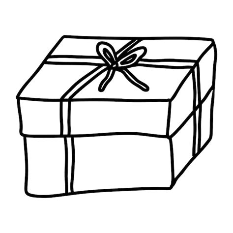 Gift Boxes Black And White Clipart