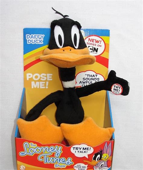 The Looney Tunes Show Plush Posable Talking Daffy Duck, Puppets ...