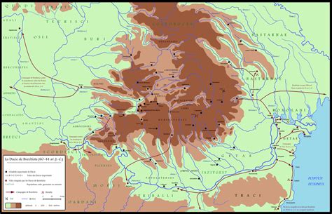 Dacia around 60-44 BC during Burebista, including campaigns - French ...