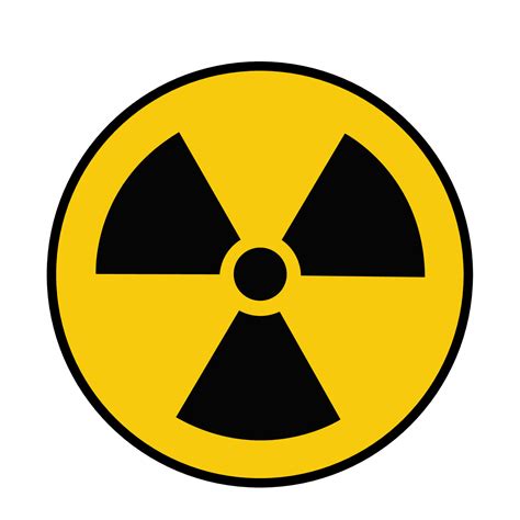 Radiation Danger vector pictogram.Ionizing radiation hazard symbol ...