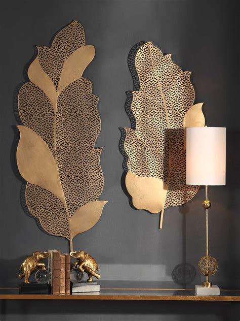 Uttermost Autumn Lace Metal Wall Art (Set of 2) in 2021 | Leaf wall art, Gold wall art, Wall art ...