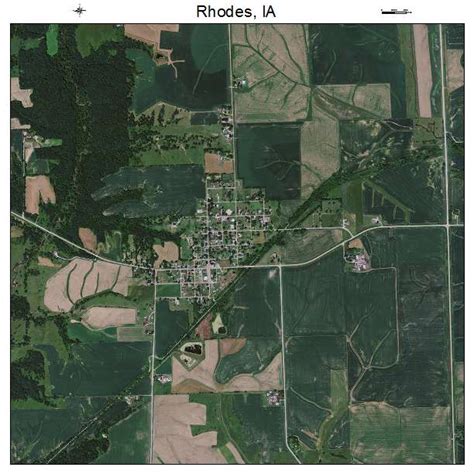 Aerial Photography Map of Rhodes, IA Iowa