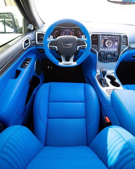 chase on Twitter in 2021 | Jeep interiors, Custom car interior, Blue ...