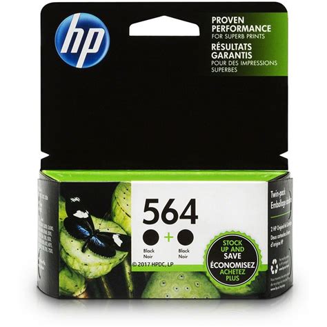 HP 564 Black Original Ink Cartridges, 2 Cartridges (C2P51FN) *** Click on the image for ...