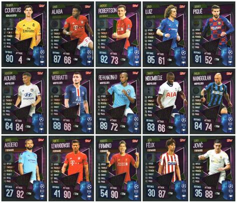 MATCH ATTAX 19/20 FULL SET OF FIFTEEN (15) SUPER SQUAD TRADING CARDS ...