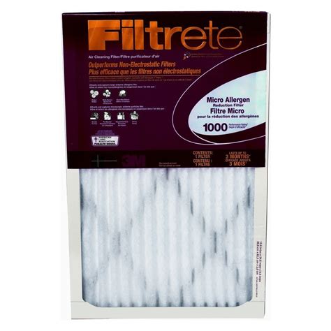 3M Filtrete Micro Allergen Reduction Air Filter [Set of 6] Size: 20" H x 14" W x 1" D - Walmart.com